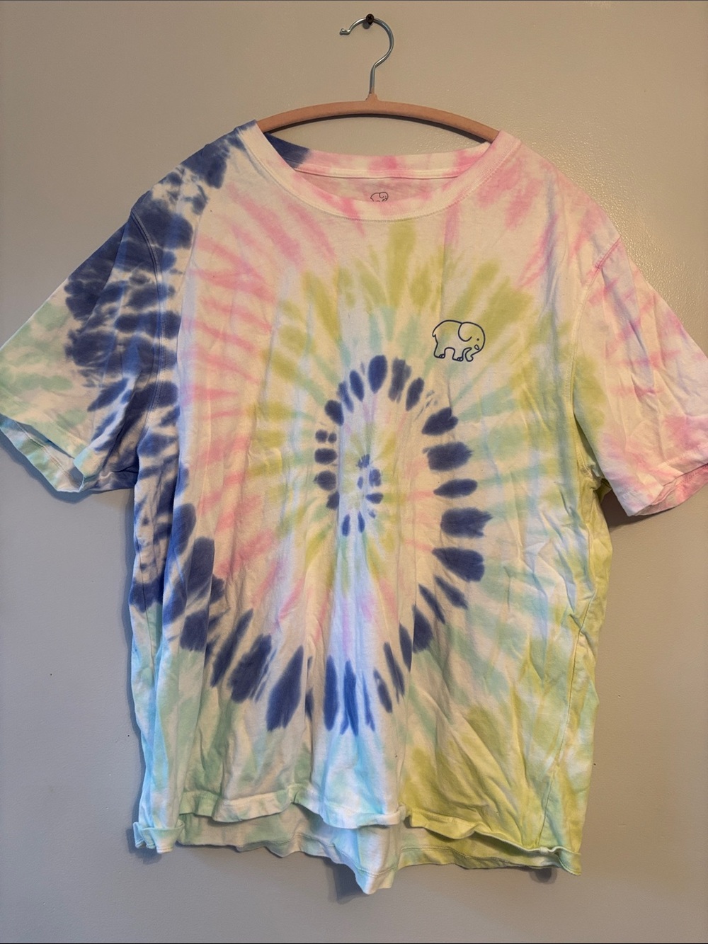 ivory ella Tie-Dye Short Sleeve Tee in Blue, Pink, Green, Yellow